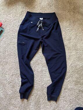 Navy FIG Jogger Pants with Drawstring